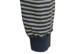 Womens High Waisted Cigarette Trousers , Blue And White Striped Pants Outfit