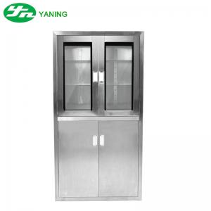 China Custom Stainless Steel Medical Cabinet , Sliding Glass Door Medicine Cabinet factory