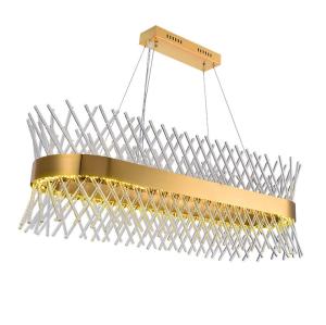China Oval Modern Led Glass Pendant Light Wedding Decoration Chandelier factory