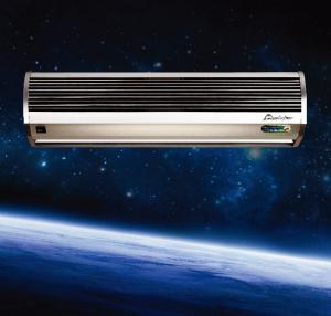 China 2025 Aluminum Silver Residential Overhead Door Air Curtains With Cross Flow Fan factory
