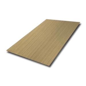 China 304 316 Hairline Stainless Steel Sheet Pvd Color Brass Copper Finish Stainless Steel Wall Panels factory
