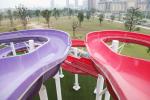 Commercial Aquatic Playground Equipment , Large Water Slides Capacity For 720