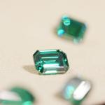 Natural Green Loose Moissanite Gemstones Emerald Cut Diamond 1.5 Carat
