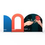 2022 New Arrival printing fabric wedding decoration arch backdrop stand