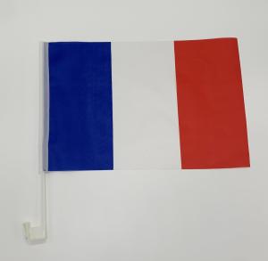 China Colorful Distinctive Sublimation Car Flag 68D Material screen printed custom factory