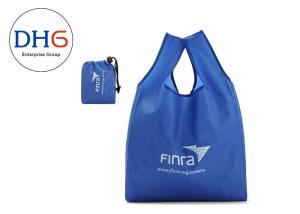 China Utility Blue Polyester Tote Bags Silk Screen Printed 28*40cm Dust Proof Hot Stamping factory