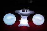 Outdoor / Indoor LED Bar Furniture Apple Shape Sofa Light Up Seat Furniture