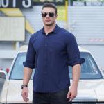 Stylish Plain White Check Full Sleeve Long Sleeve Men's Shirts for Sports