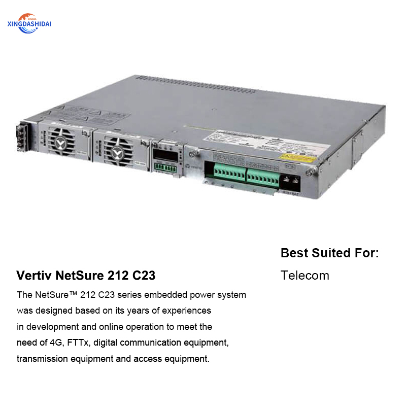 Dual Output Telecom DC Power Systems Emerson Vertiv Netsure 212 C23 20A 48V
