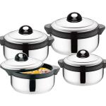 Stainless Steel 201 4pcs Thermal Stock Pot Set Large Capacity Lunch Box Modern