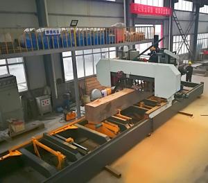 China Large Diameter Log Cutting Used Heavy Duty Saw Hydraulic Horizontal Wood Band Sawmill Price factory