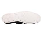 Flat Classic Mens Slip On Leather Sneakers Twill Lining Black Casual Loafers