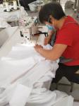 OEM Service Breathable 100% Cotton Chef Uniform White and Black Chef Coat