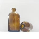 Customized Logo Printing Glass Body Material 50ml/100ml Amber Molded Glass Vial