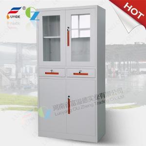 China 2016 Popular cupboard style/steel file cabinet/office cabinet locker,glass/steel door factory