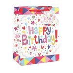 Creative brown birthday paper gift shopping bag wholesale small medium large