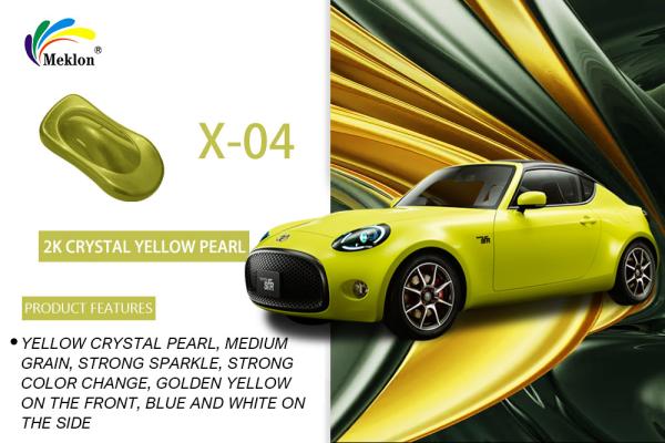 1K Crystal Yellow Pearl Auto Paint: Bright Colors & Weather Resistance for Car