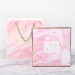 Luxury Birthday Gift Packaging Cardboard Cosmetic Packaging Box Marble Grain