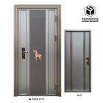 Customized Size Hotel Swinging Stainless Steel Door Heat Transfer Print Metal