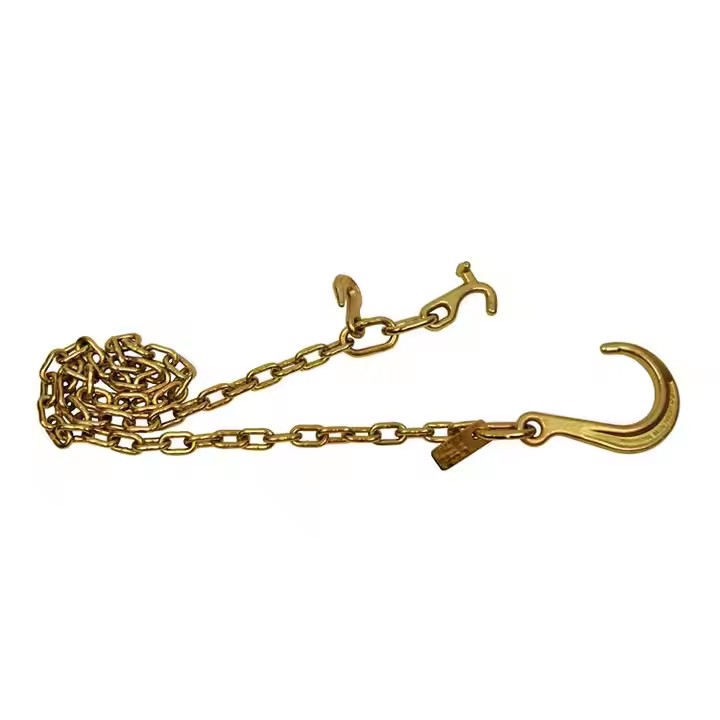 Heavy Load Transportation 8mm Black Zinc Plated G70 Transport Chain with Bent Hook