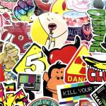 Waterproof Removable Laptop Vinyl Stickers , Custom Car Window Stickers