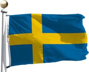 China 3x5Ft Sweden Flag Polyester Fabric With Two Plastic Hooks Outdoor And Indoor Fabric factory