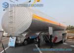 SUS304 Chemical Liquid Oil Tank Trailer 35000L Alcohol Tanker 3 Axles