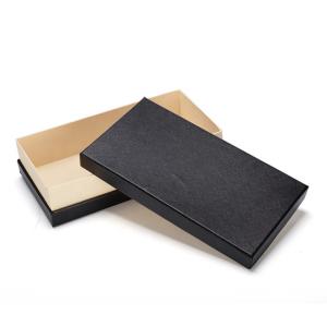 China Wholesale Recyclable Biodegradable Custom logo matte black private label gift box for wallet factory