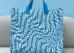 Lady Blue 3D Effect Shopping Psychedelic Tote Bag Capsule Series