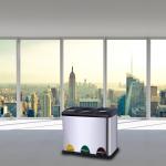 Metal 340mm Width Compartment Trash Can