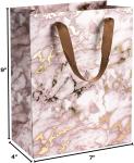 Customized Hot Stamping Kraft Paper Bag with Carry Handles and Recyclable