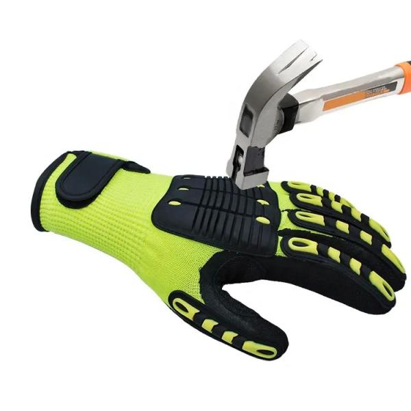 Nitrile HPPE TPR Knuckle Protective Cut Resistant Mechanical guantes anti