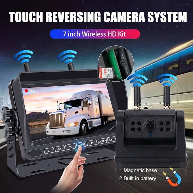 HD Combo 7-inch Screen Rechargeable Battery Wireless Backup Imaging Reverse Camera