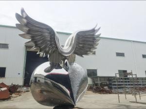 China Customized Stainless Steel Garden Sculptures , Abstract Metal Art Sculptures factory