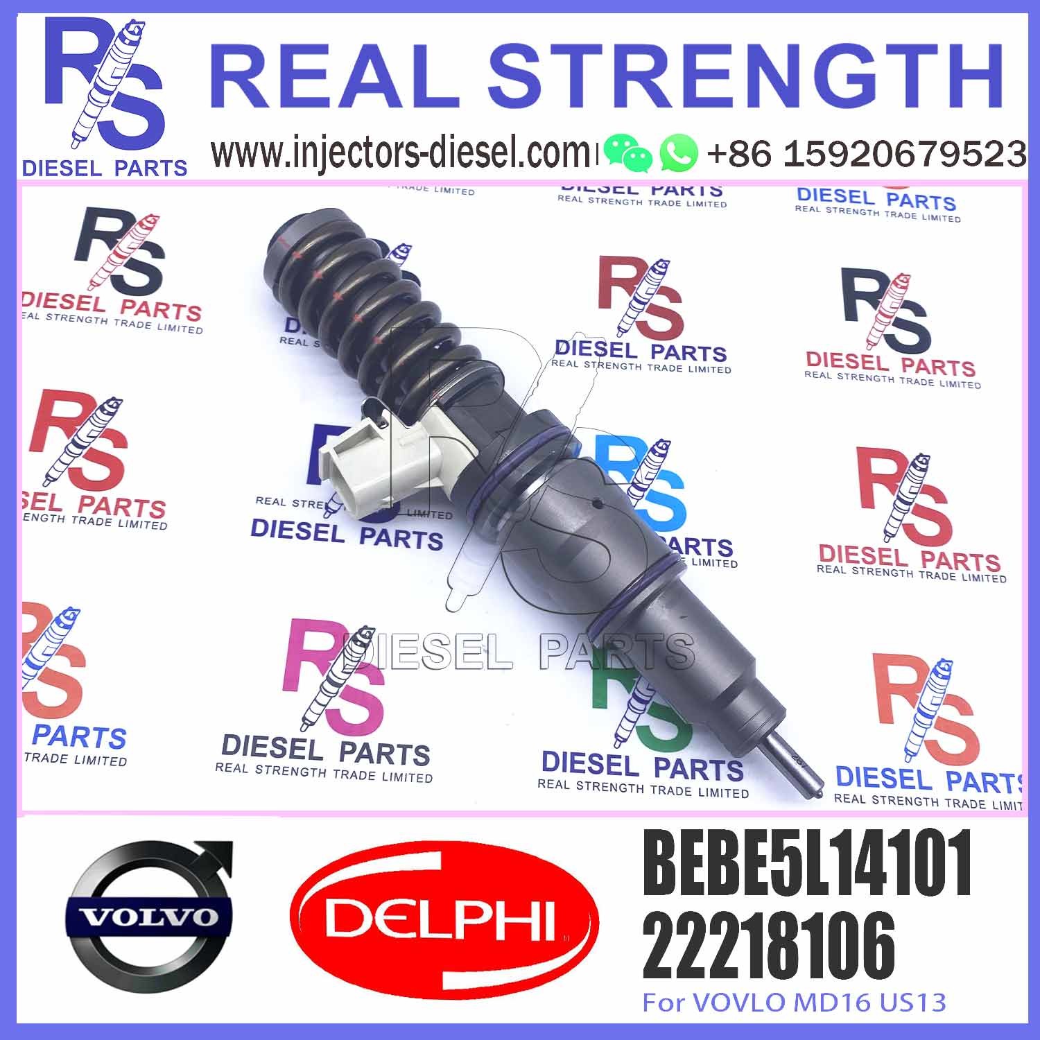 22218106 22717954 Diesel Fuel Injector BEBE5L14101 For VOVLO MD16 US14 GREENHOUSE GAS SPEC