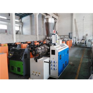 China High Capacity Conical Twin Screw Extruder For PVC / WPC Profile Extrusion on sale