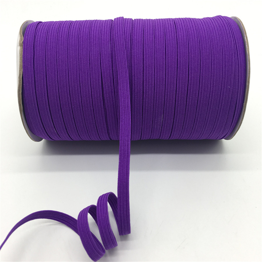 roll packing high elasticity flat elastic cord for note book color elastic band