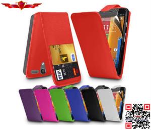 China New Arrival High Quality PU Flip Pouch Leather Cover Cases For MOTO G factory