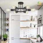 6 Heads Retro Industrial LED Ceiling Light For Living / Dining Room