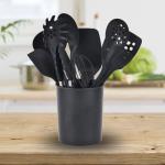 Silicone Kitchenware Cocina Set 12 Pieces Cooking Tools with Wooden Handles