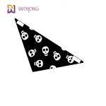 BSCI Halloween Dog Bandanas Fashionable Soft Triangle Bibs Scarf with Skull