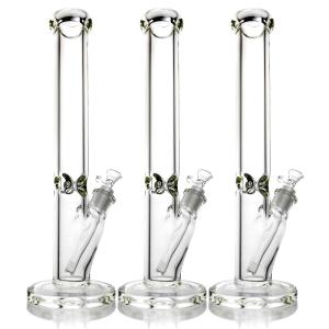 China 9mm Thick Glass Water Bongs , Glass Smoking Water Pipes All Clear factory
