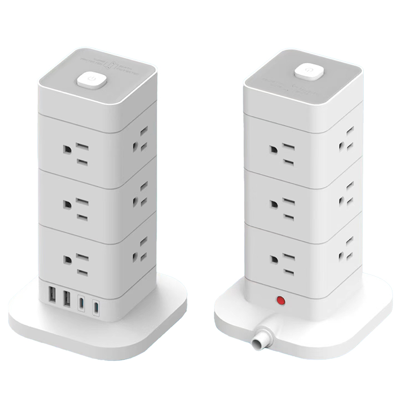 Multi Layer Outlet Plug Adaptor Power Socket Tower with Customized 2500W Rated Power