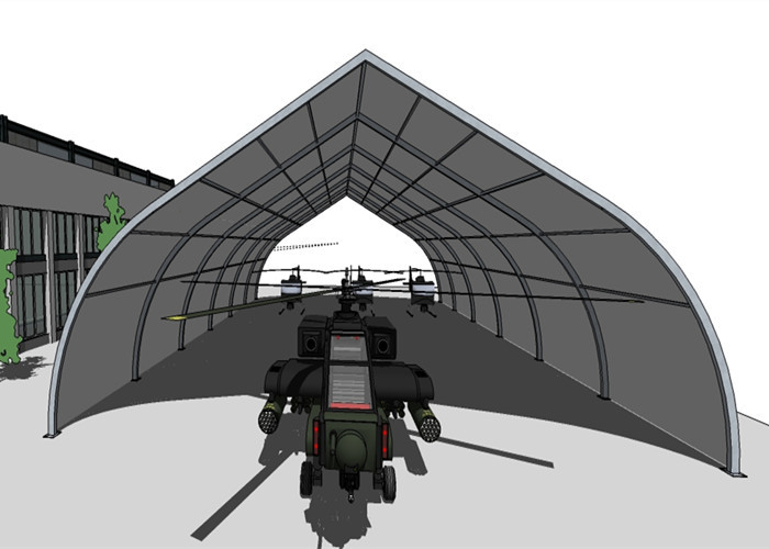 Customized All Weather Aircraft Hangar 40m X 50m For Airport Facilities