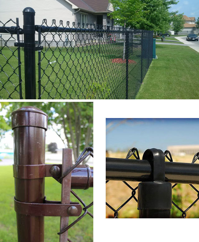 9 Gauge Wire Green Vinyl Chain Link Fence Fabric