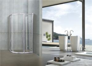 China 6 MM Chromed Profiles Shower Cabins Copper Rollers With Shower Shelf Sliding Moving Door factory