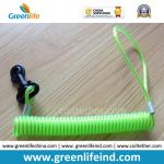 Colored Carabiner Ends Clear Reinforced Coil Lanyard