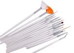 Dotting Tool Fine Nail Art Brushes For Makeup With Fan Brush / Pen Design