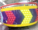 Simple To Operate Crazy Fair Rides , Colorful Led Lights Mini Tagada Disco