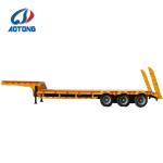 3 Axles 13000mm Length 80T Lowboy Trailer for Heavy Equipment Machinery